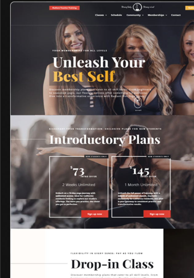 Radiant Hot Yoga project preview
