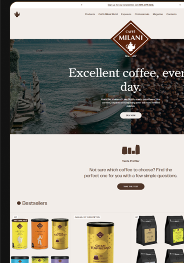 Caffe Milani project preview