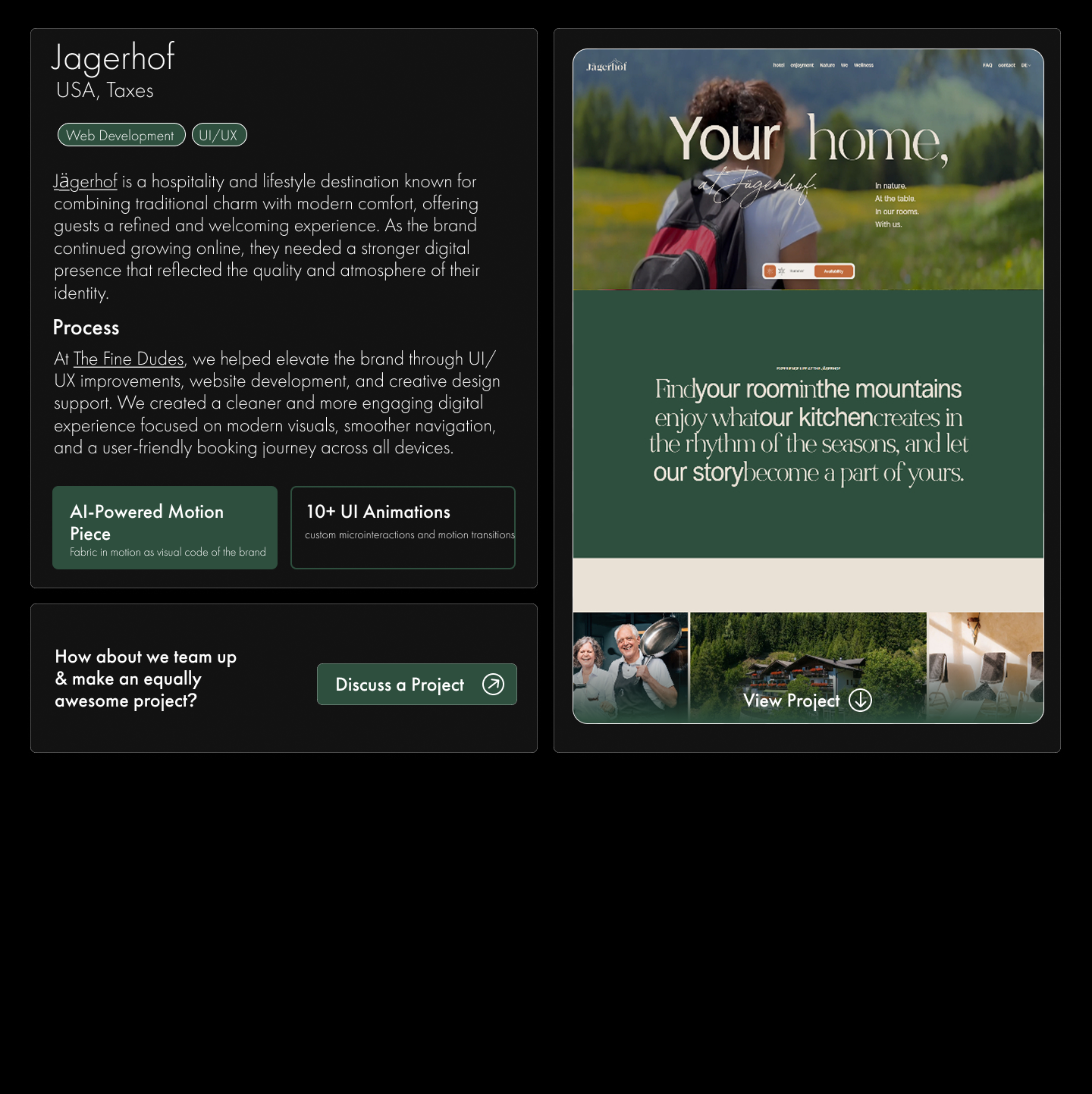 Jägerhof case study preview